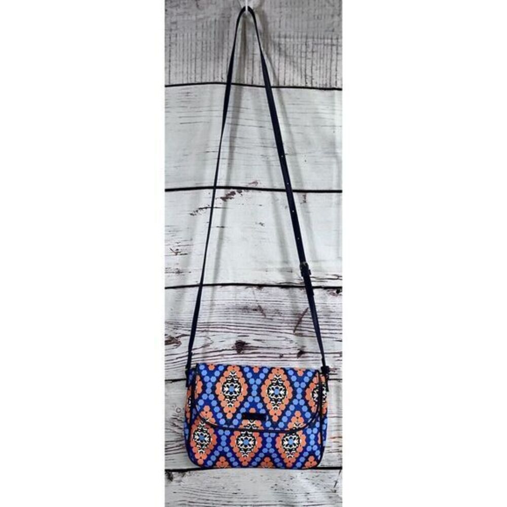Vera Mont Blue and Orange Crossbody Bag